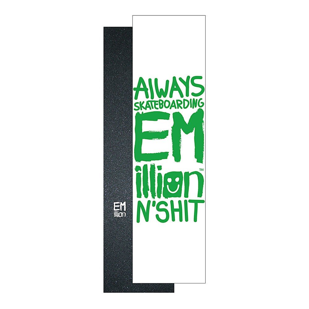 EMillion Small Logo Skateboard Griptape black 9" x 33" green 